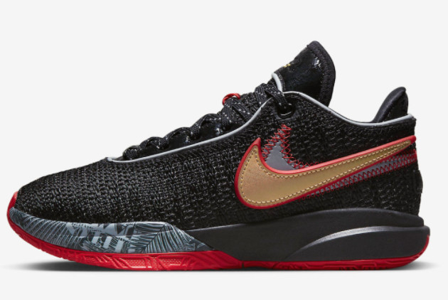 2022 New Nike LeBron 20 Black/Black-University Red-University Gold-Light Smoke Grey DJ5423-001